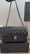Chanel CF Glossy Diamond-Quilted Flap Bag — hero