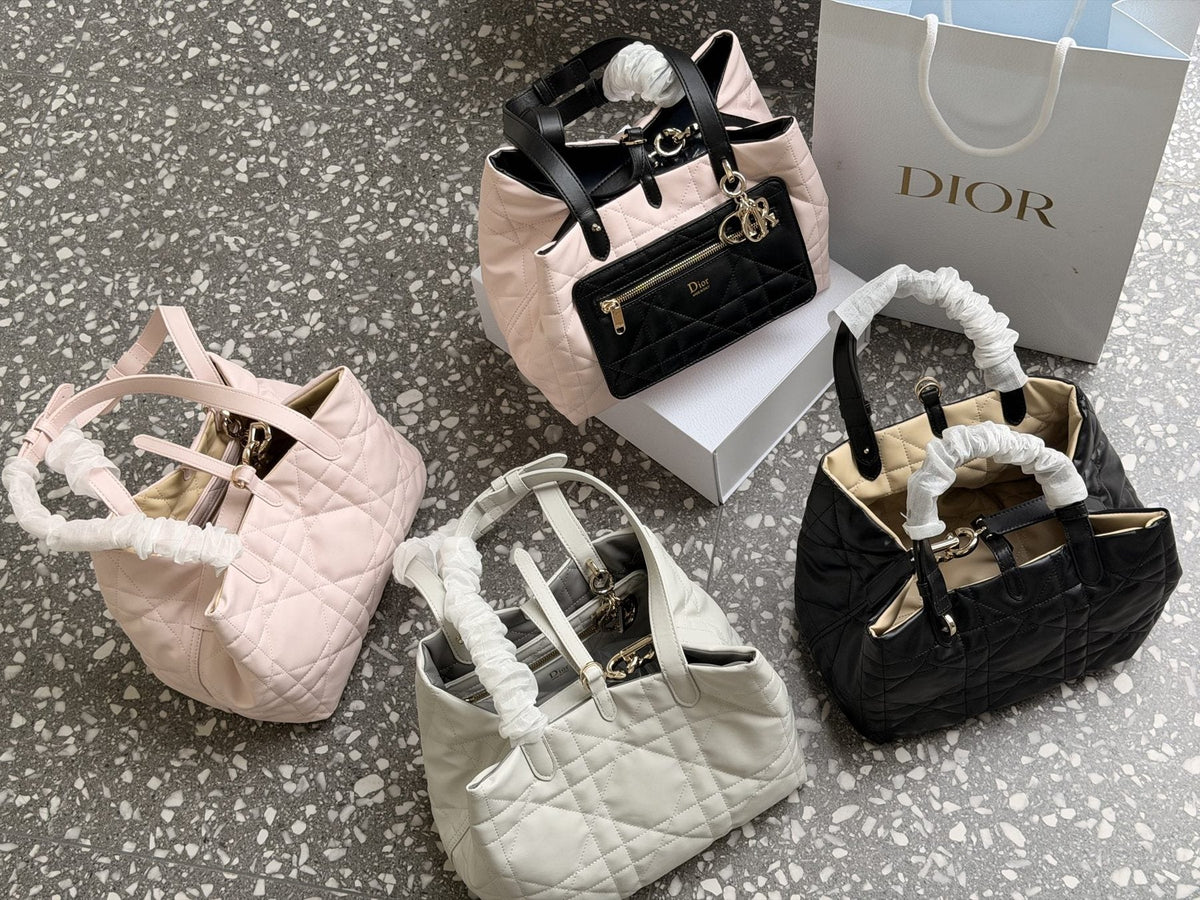 Dior Reversible Toujours Quilted Tote — comparison