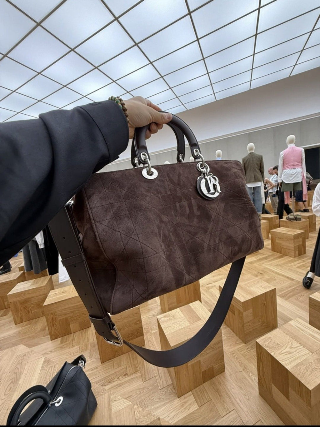 Dior Granville Quilted Top-Handle Bag — model