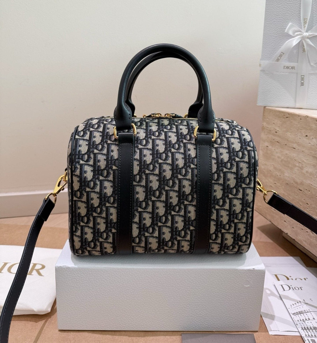 Dior Groove Zip-Top Boston Bag — back