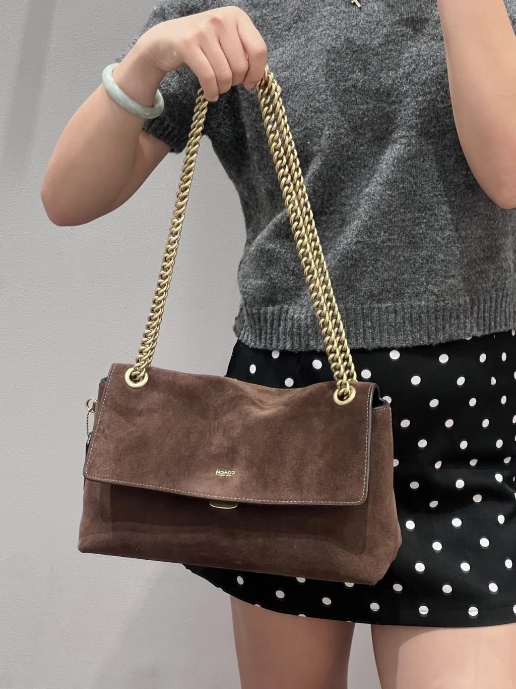 Coach Chelsea Chain-Strap Flap Shoulder Bag — hero