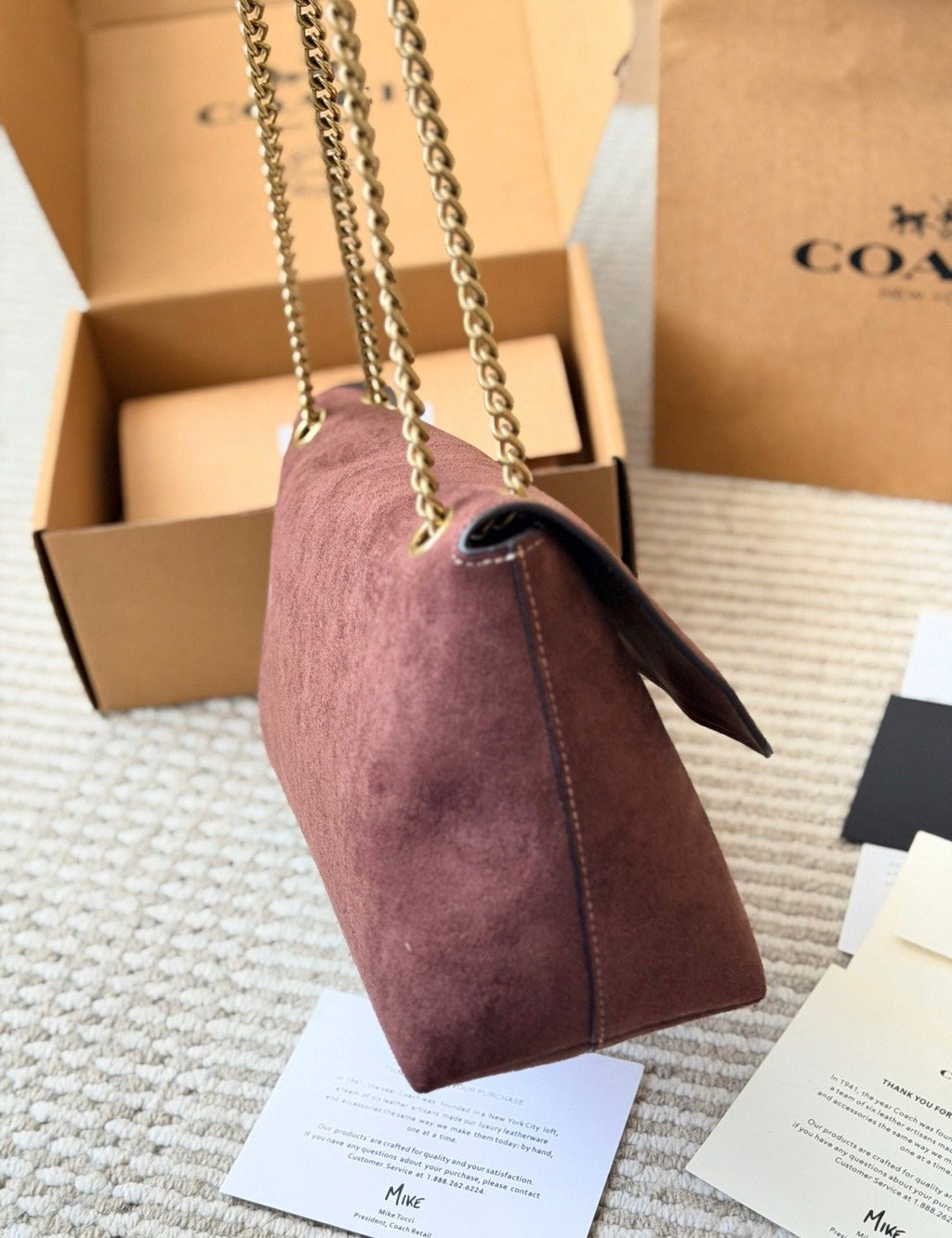 Coach Chelsea Chain-Strap Flap Shoulder Bag — side