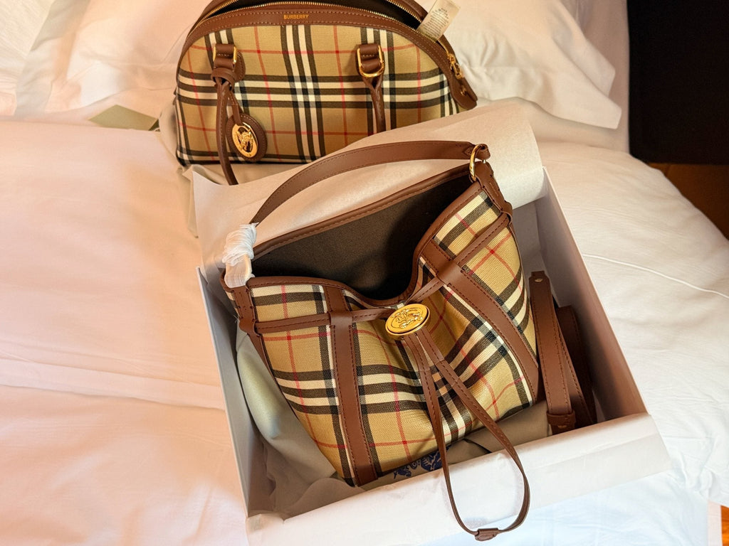 Burberry Check Drawcord Bucket Bag — hero