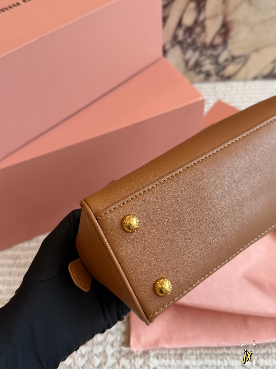 Miu Miu Wander Arched Top Handle Bag — detail