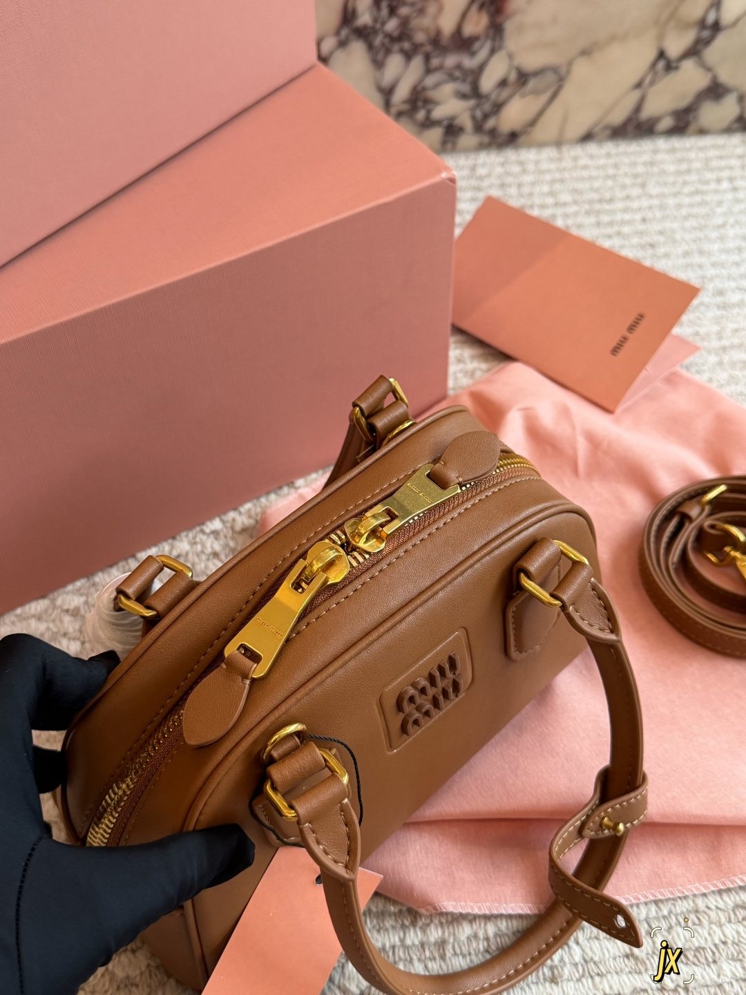 Miu Miu Wander Arched Top Handle Bag — front