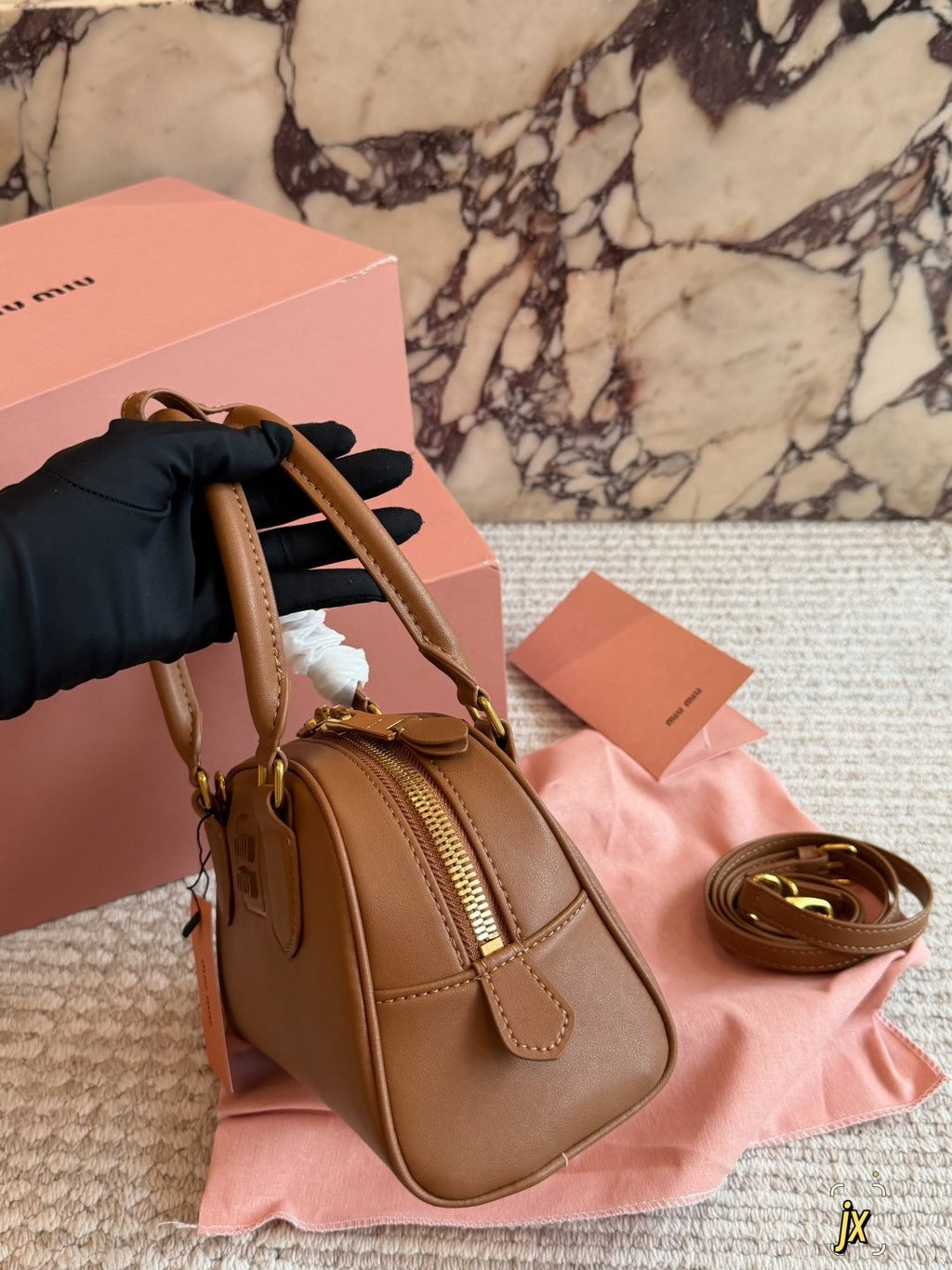 Miu Miu Wander Arched Top Handle Bag — side