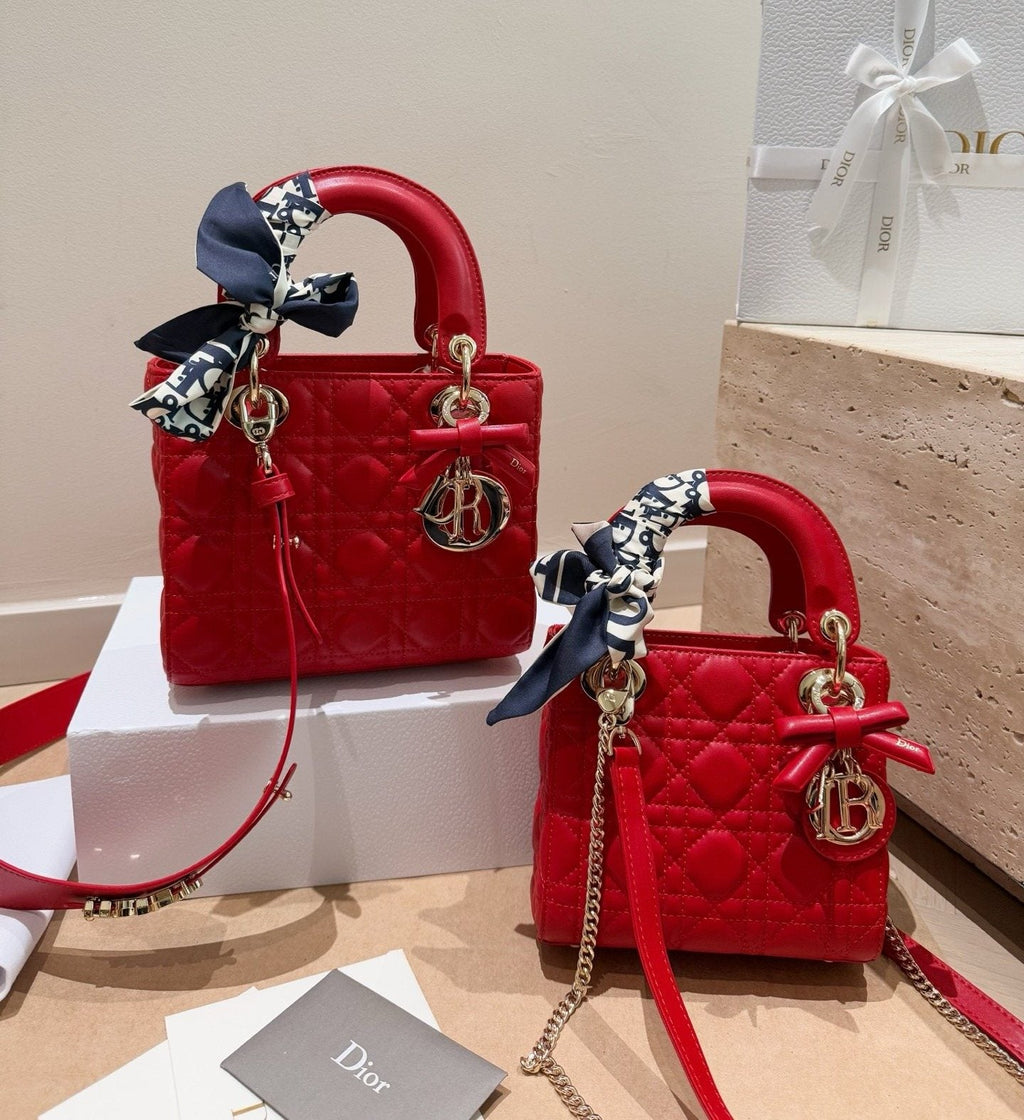 Dior Lady Dior Quilted Top-Handle Bag — comparison