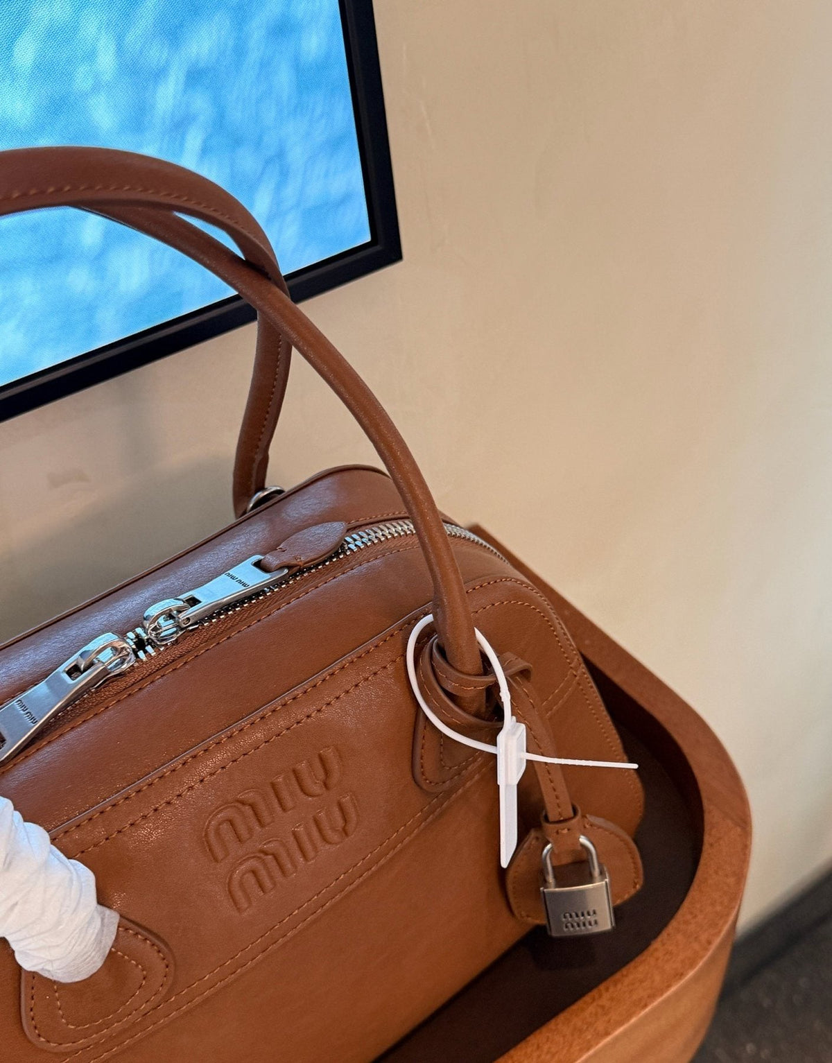 Miu Miu Vivant Bowling Bag — detail