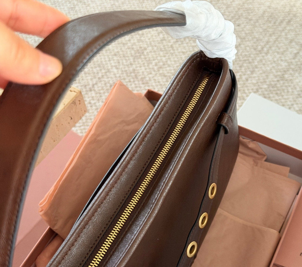 Miu Miu Aventure Nappa Shoulder Bag — detail