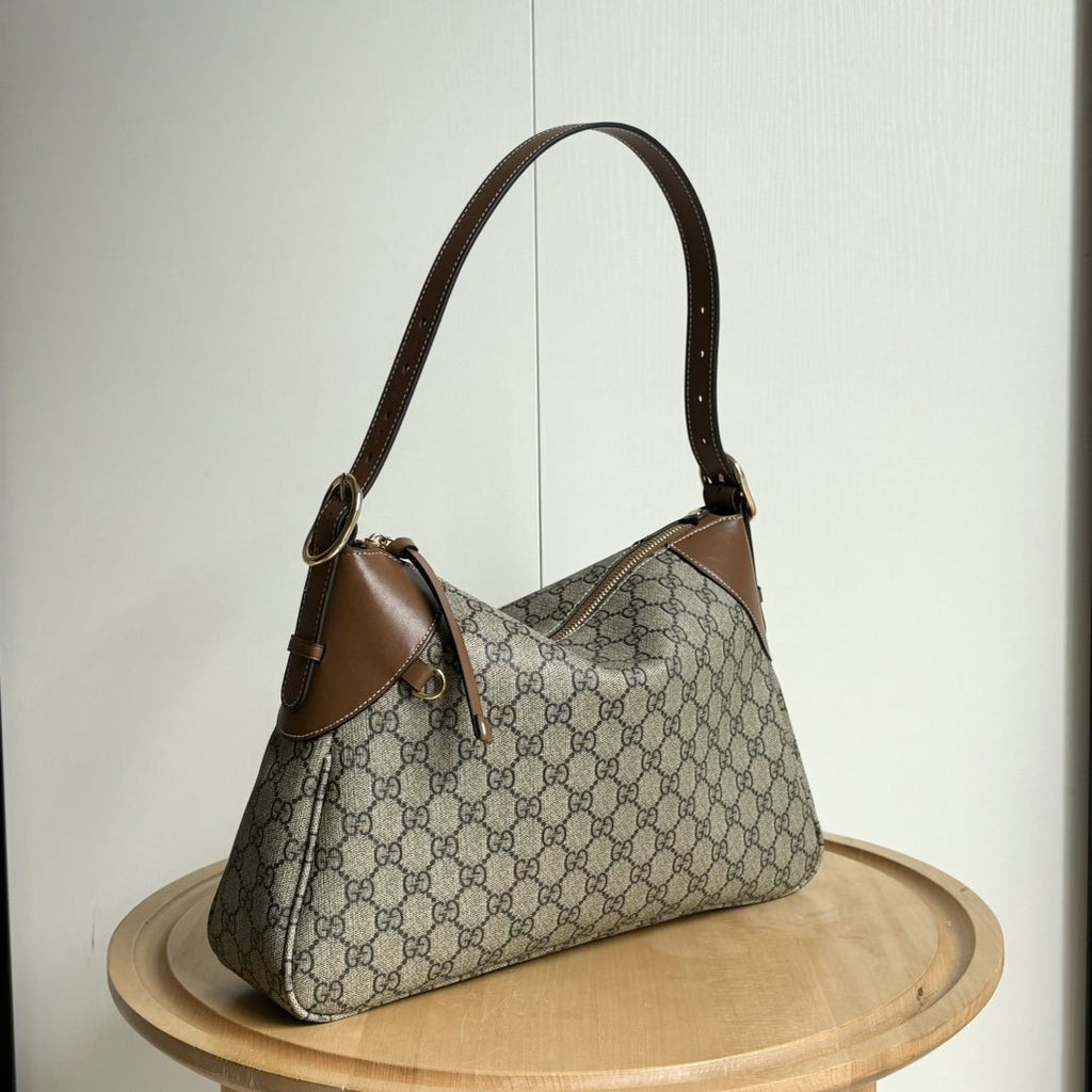 Gucci GG Emblem Monogram Shoulder Bag — side