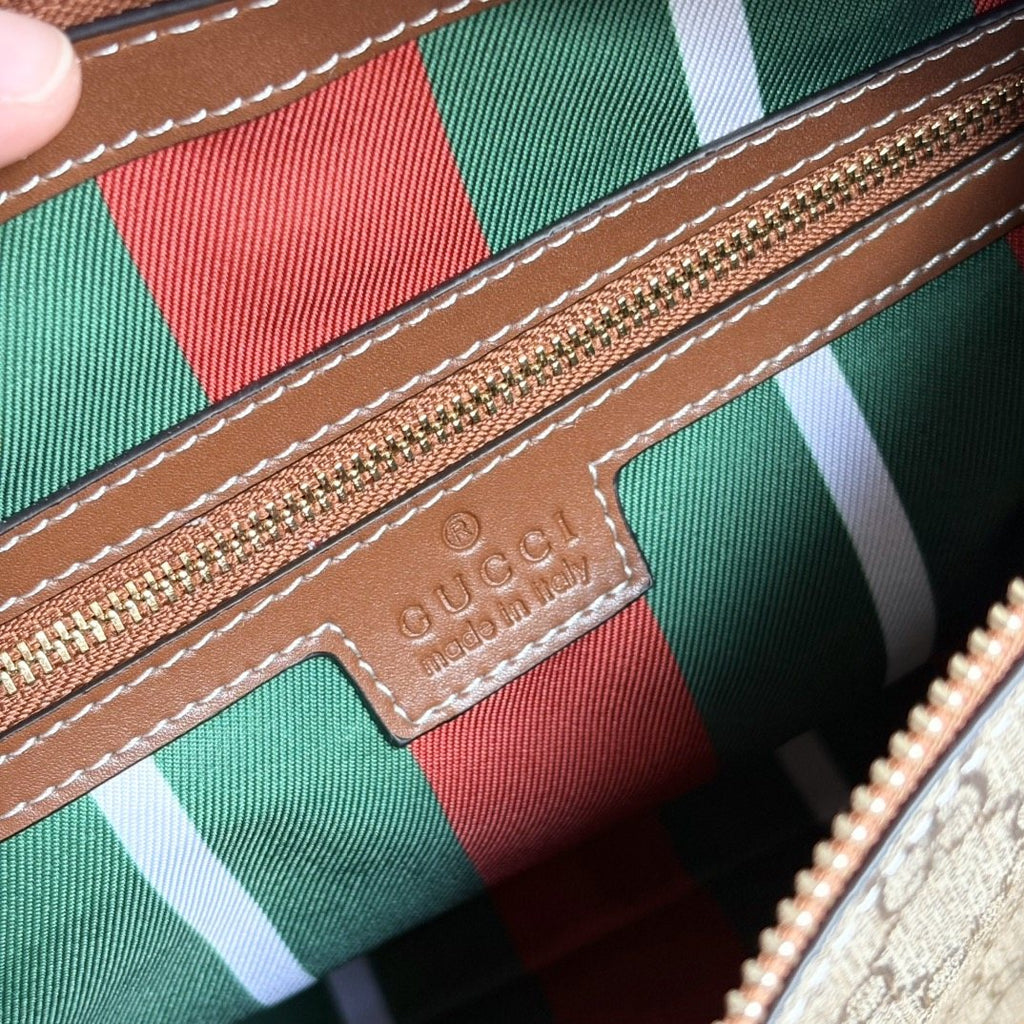 Gucci GG Emblem Monogram Shoulder Bag — front