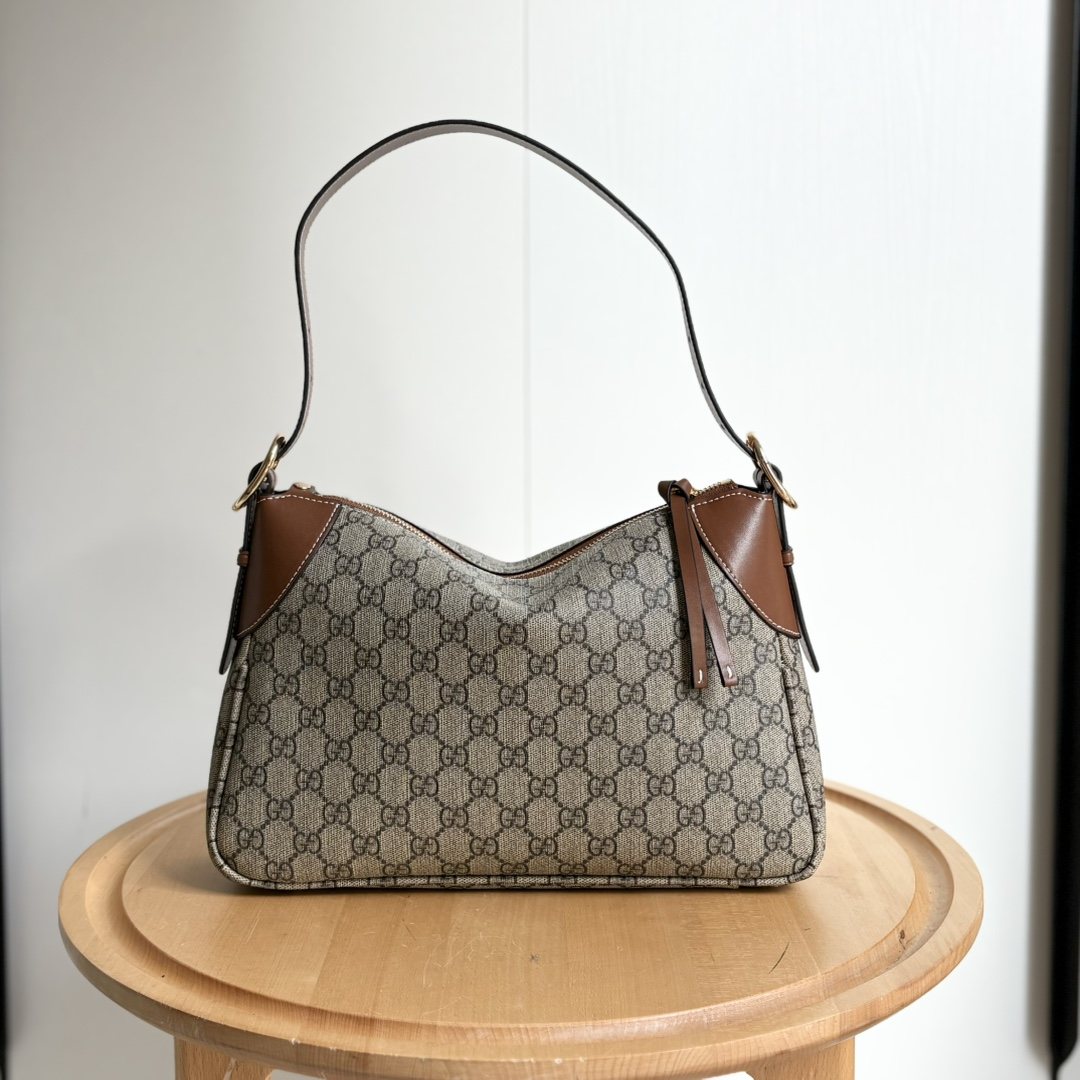 Gucci GG Emblem Monogram Shoulder Bag — back
