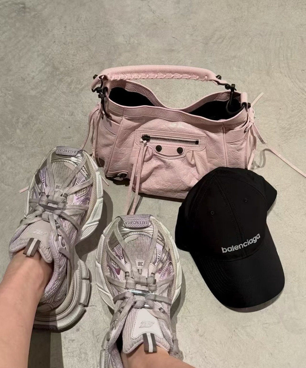 Balenciaga Gathered Studded Shoulder Bag — hero