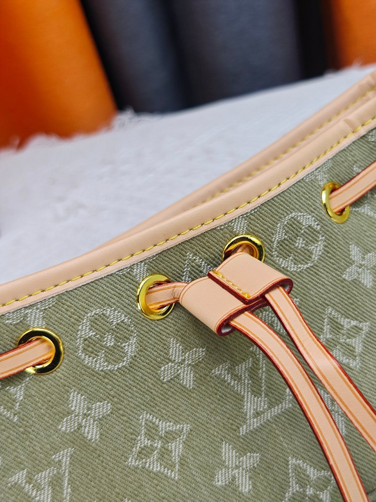 Louis Vuitton Nano Frivole Monogram Drawstring Bag — detail