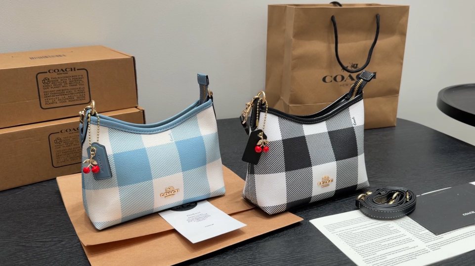 Coach Laurel Check Shoulder Bag — hero