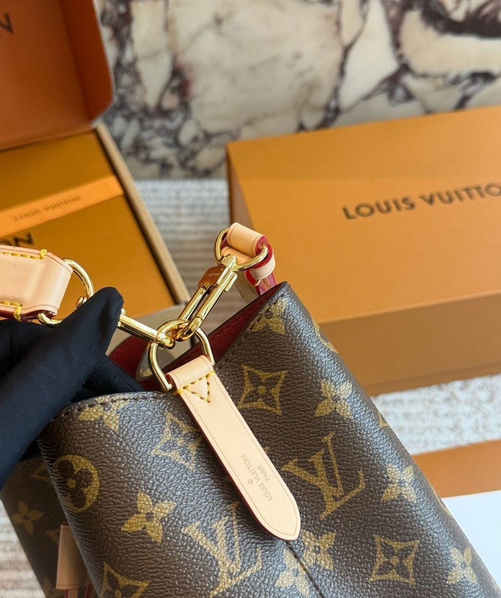 Louis Vuitton NéoNoé BB Monogram Bucket Bag — detail