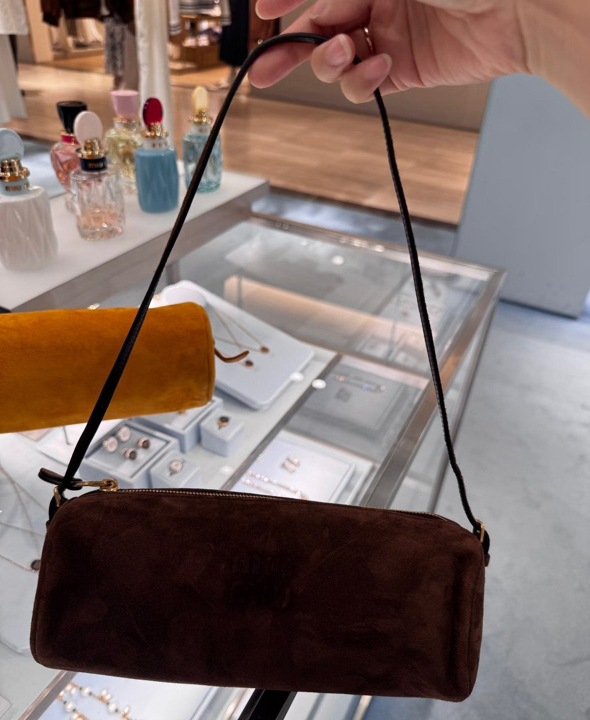 Miu Miu Barrel Shoulder Bag — model