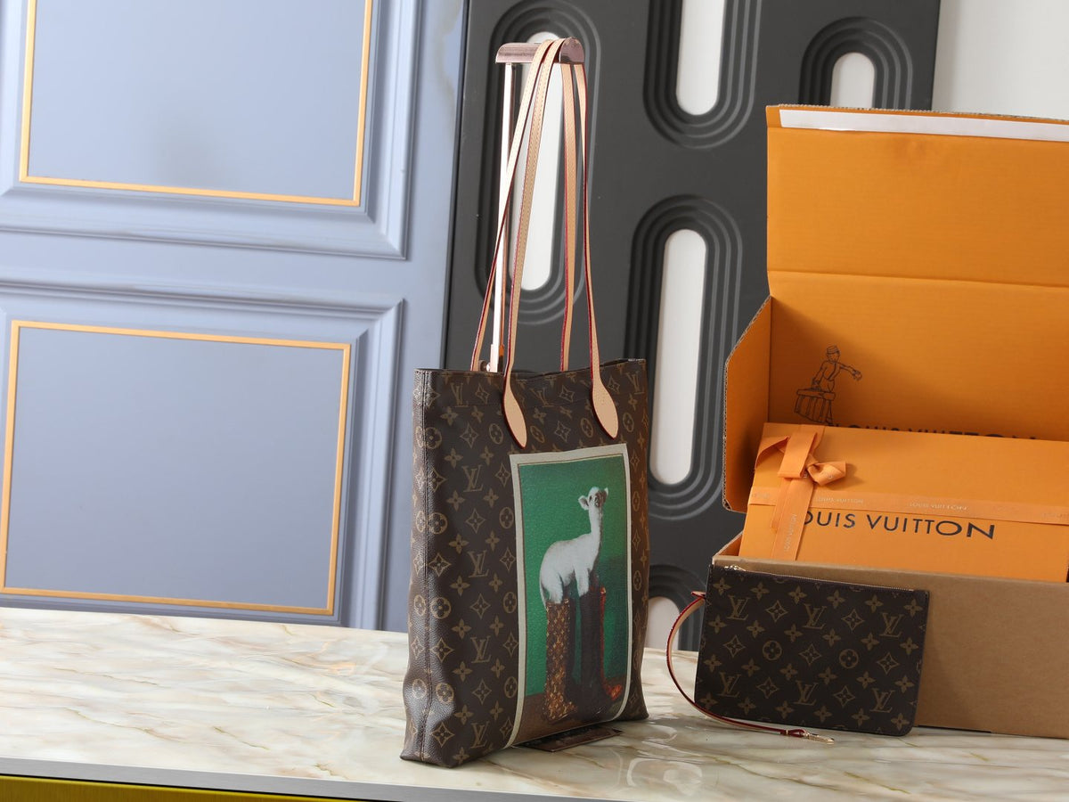 Louis Vuitton Carry It Monogram Animal Artwork Tote — side