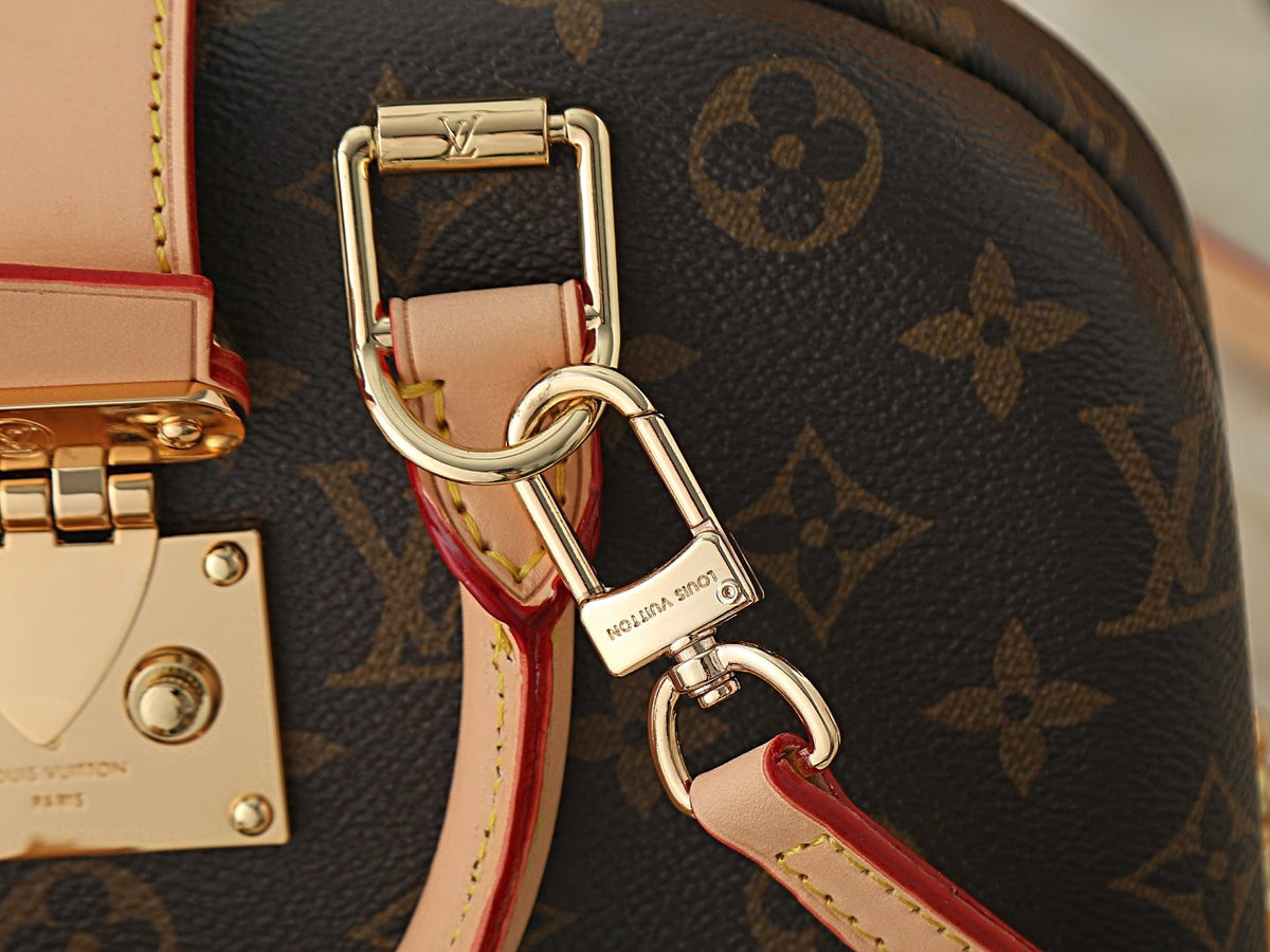 Louis Vuitton Alma Monogram Hard-Case Top-Handle Bag — detail
