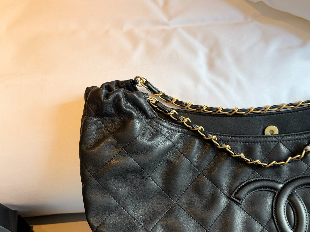Chanel BocoBeach Diamond-Quilted Tote Bag — detail