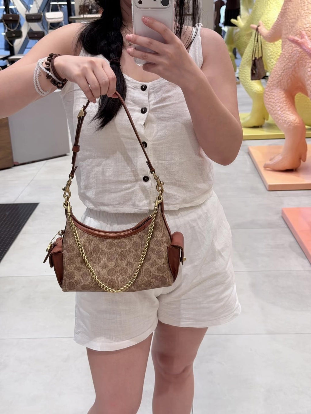 Coach C-Pattern Chain Hobo Bag — model