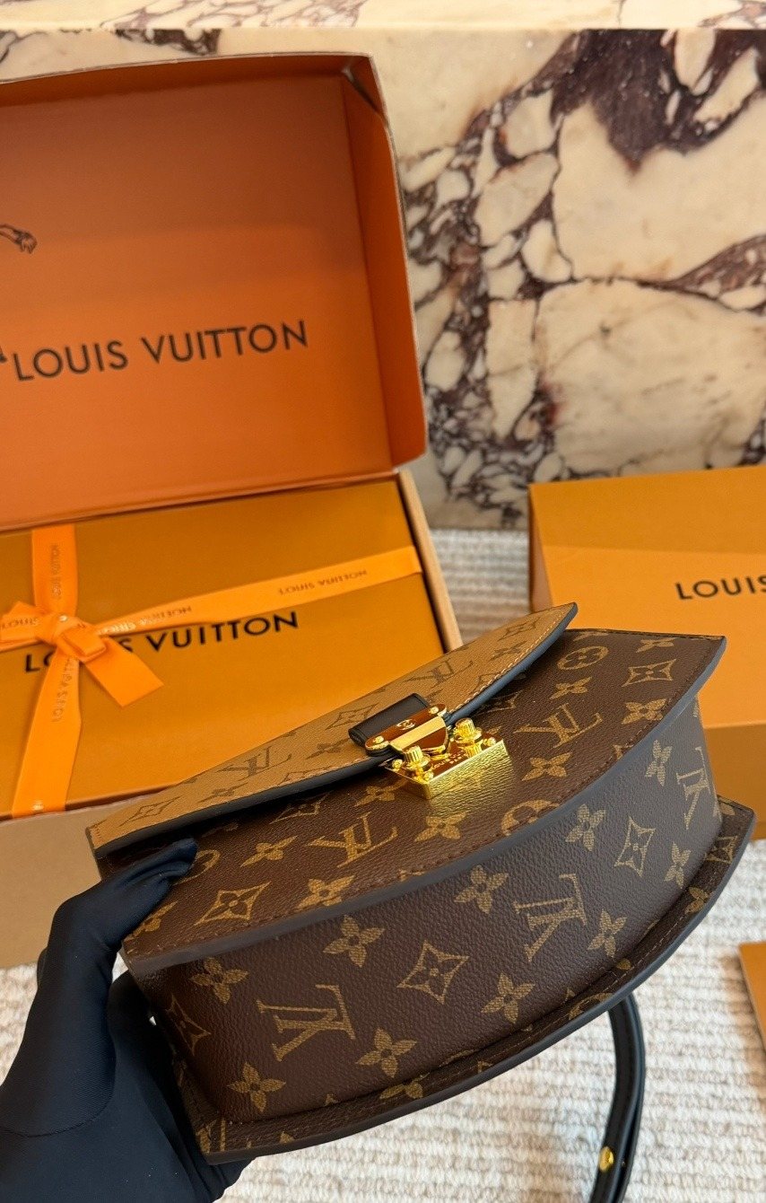 Louis Vuitton Tilsitt Two-Tone Monogram Top-Handle Bag — detail