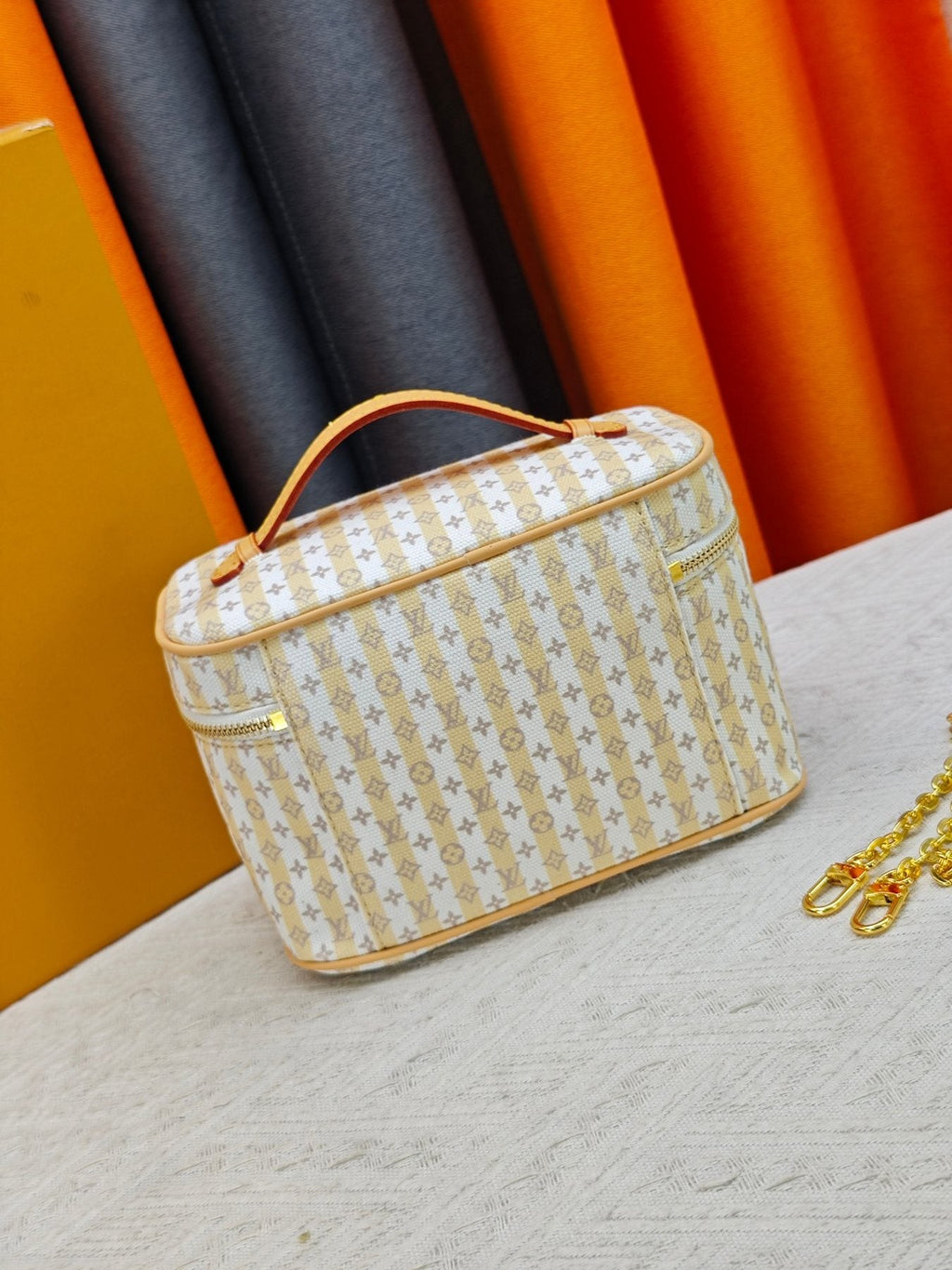 Louis Vuitton Nice Louis Vuitton Stamp Striped Vanity Case — back
