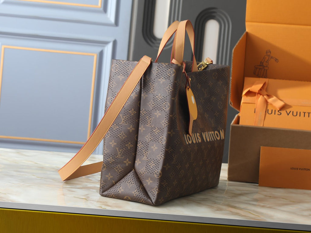 Louis Vuitton Shopper Monogram Tote Bag — side