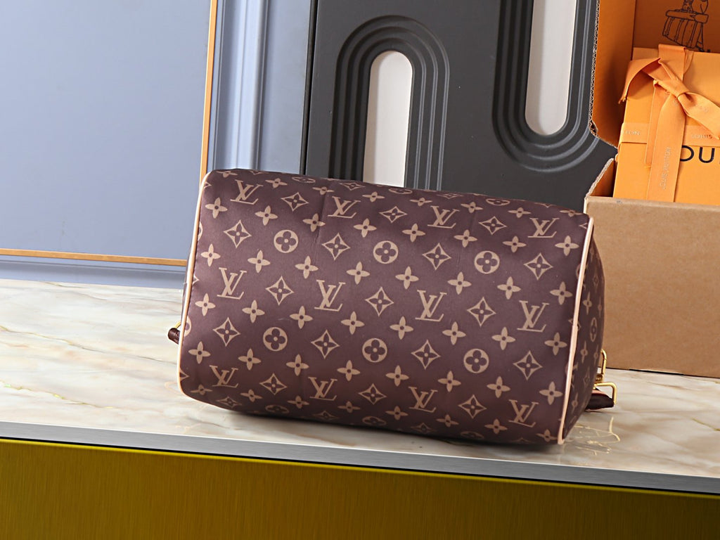Louis Vuitton Speedy Bandoulière Zip-Top Satchel — back