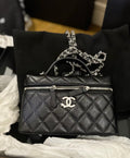 Chanel Diamond-Quilted Top-Handle Box Bag — hero