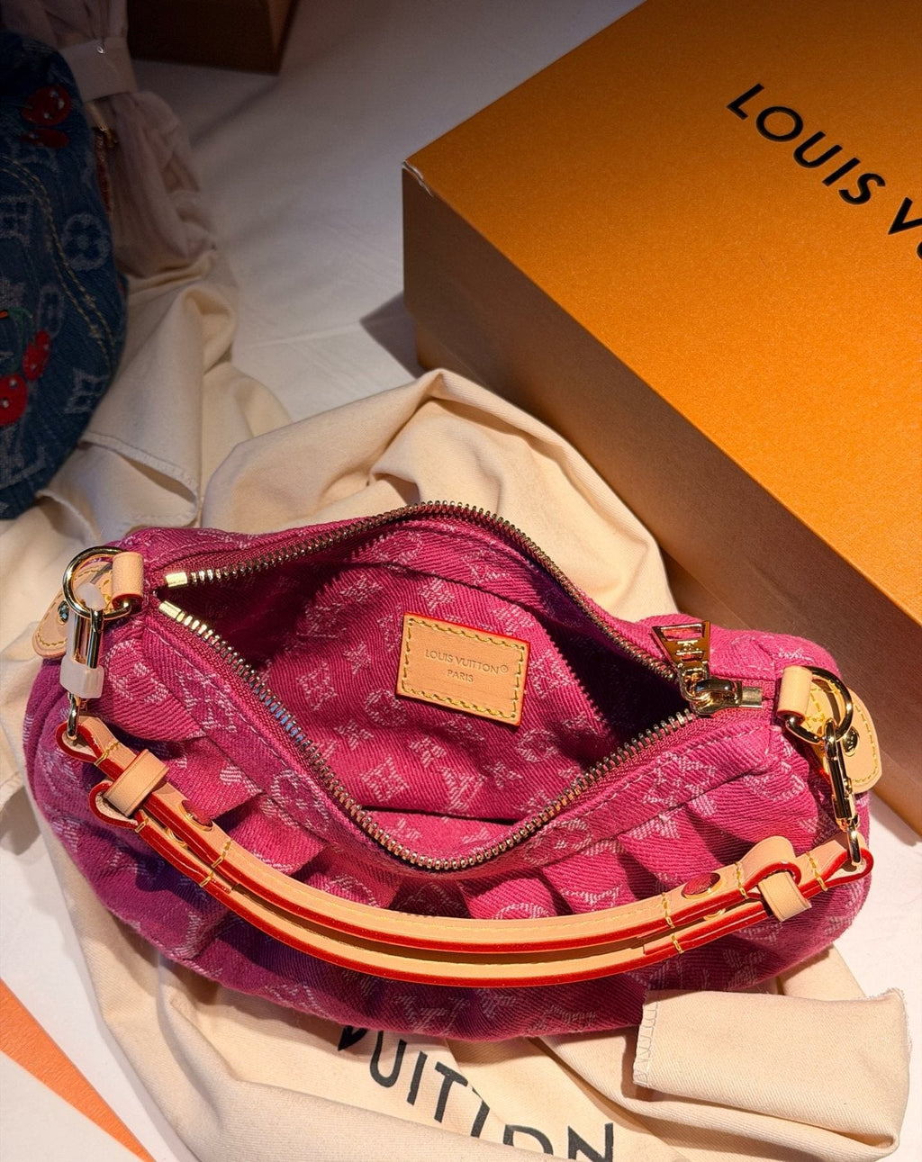 Louis Vuitton Gathered Crescent Shoulder Bag — detail