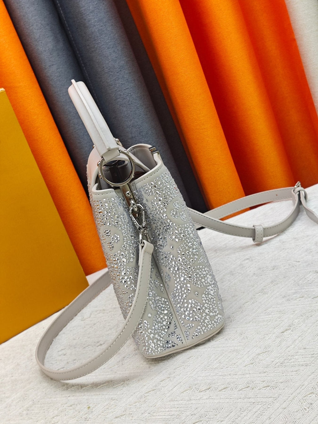 Louis Vuitton Capucines Nano Mirage Crystal Top-Handle Bag — side