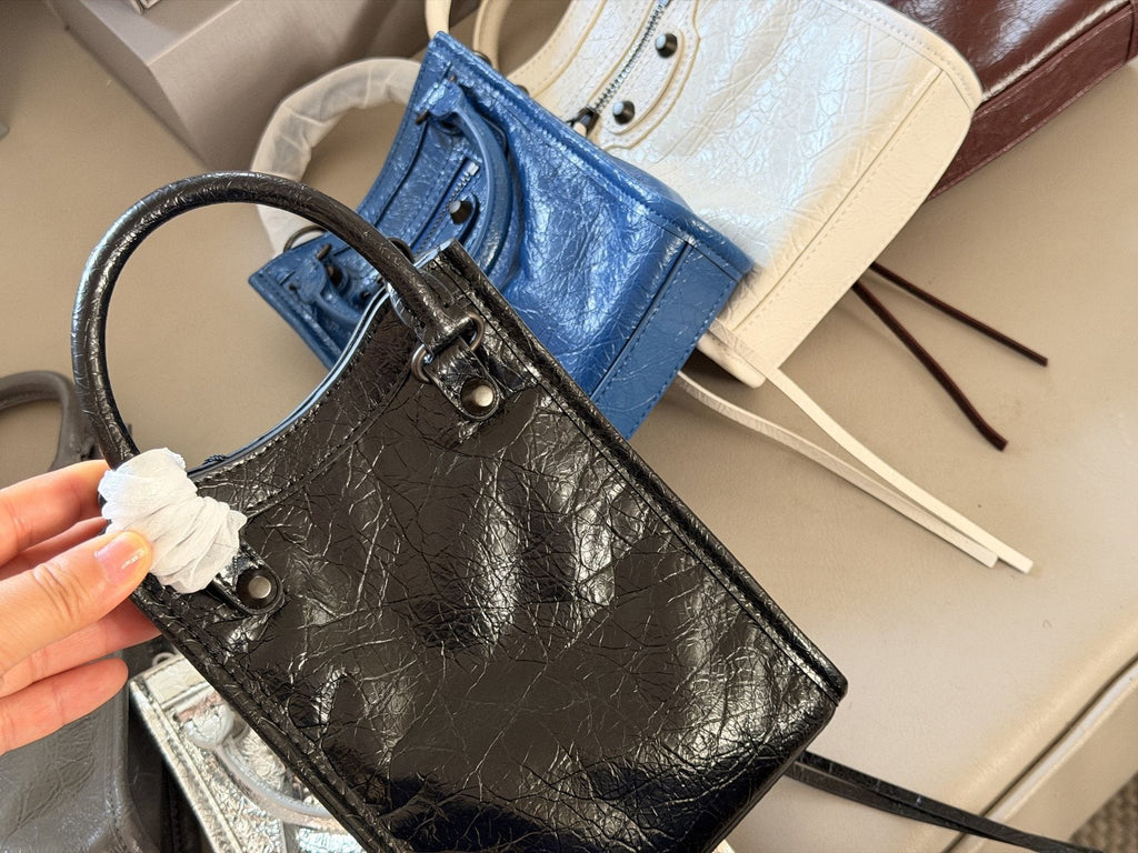 Balenciaga Le Cagole Nano Studded Phone Bag — back