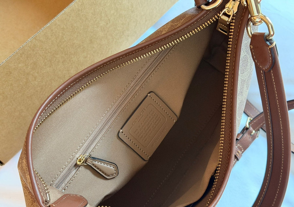 Coach Laurel Signature Print Hobo Bag — detail