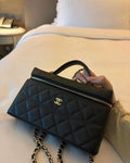 Chanel Diamond-Quilted Box Crossbody Bag — hero