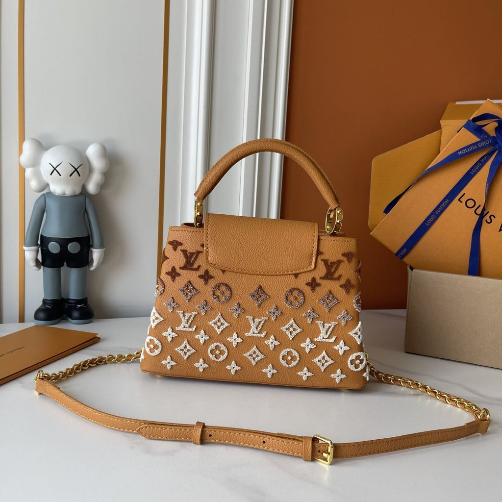 Louis Vuitton Capucines Monogram Charm Top-Handle Bag — back