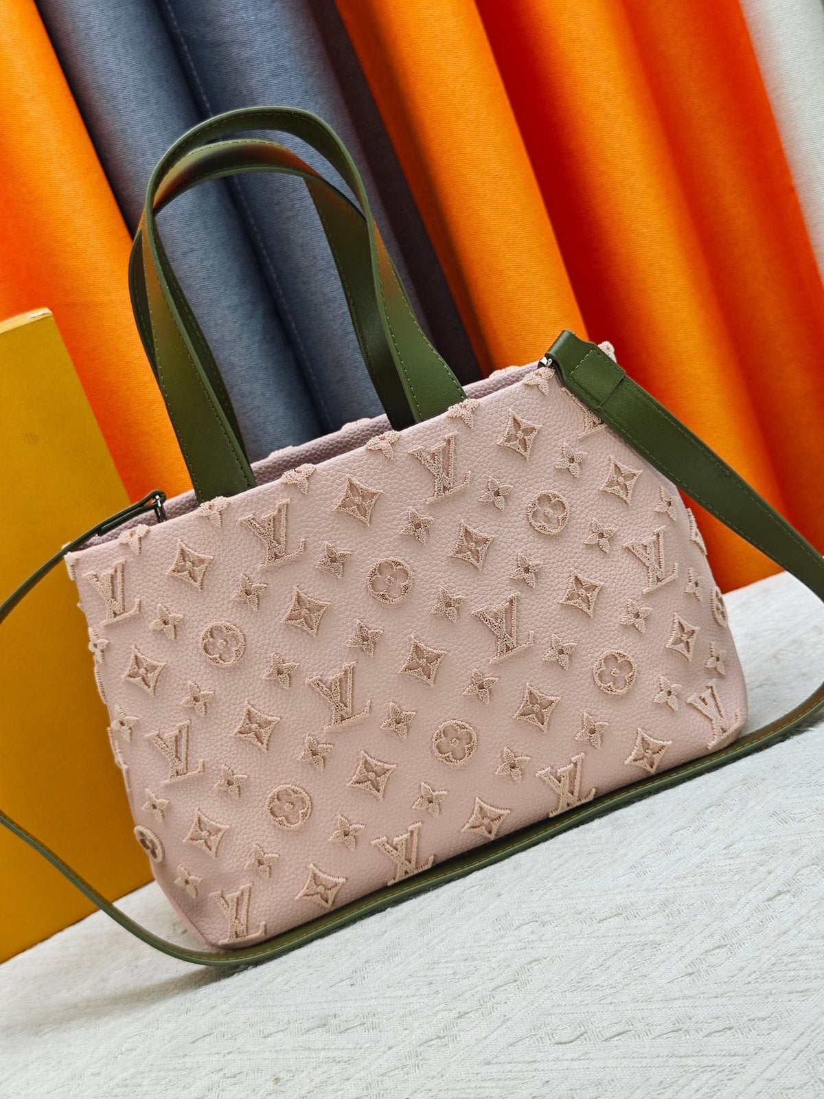 Louis Vuitton Mini Shopper Tote with Monogram Motifs — back