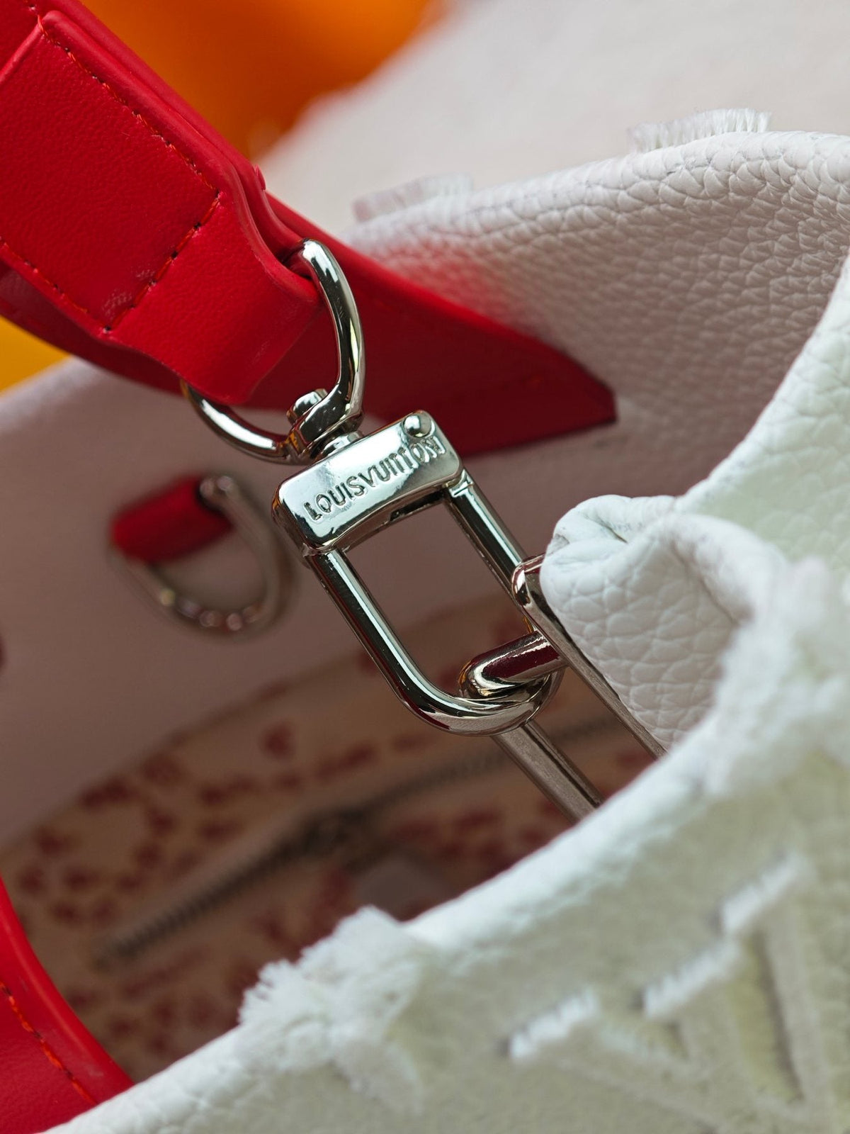 Louis Vuitton Mini Shopper Tote with Monogram Motifs — detail