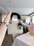 Dior Lady Dior Ivory Quilted Top-Handle Bag — hero