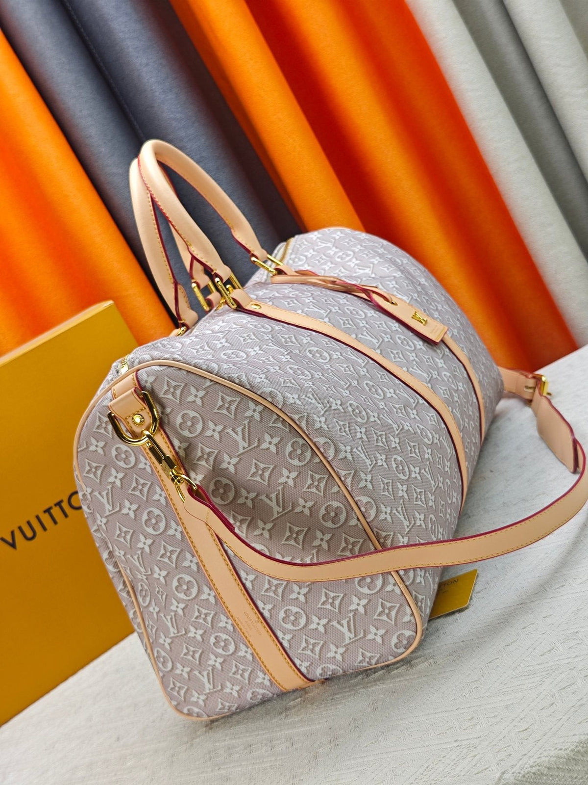 Louis Vuitton Keepall Bandoulière Monogram Duffel Bag — side
