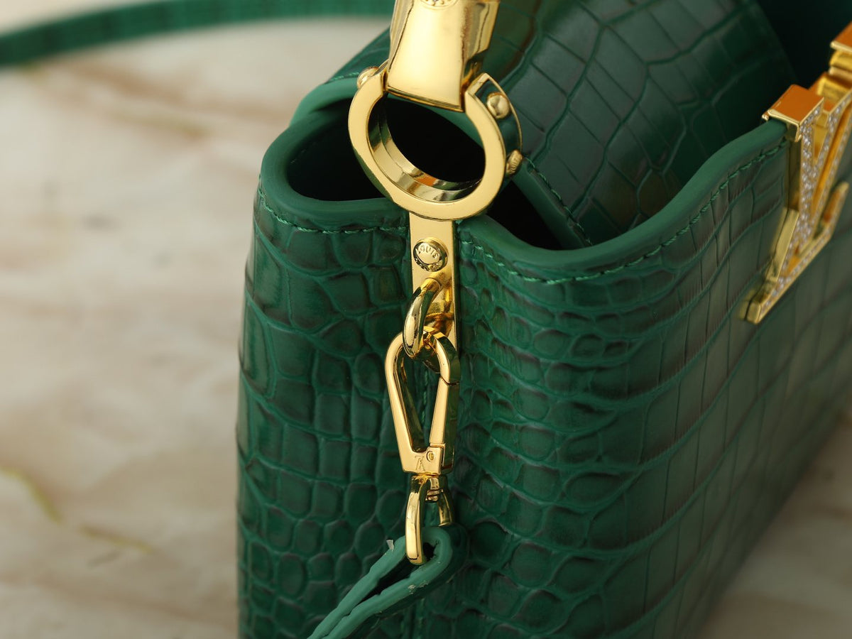 Louis Vuitton Capucines Exceptionals Embossed Top-Handle Bag — detail