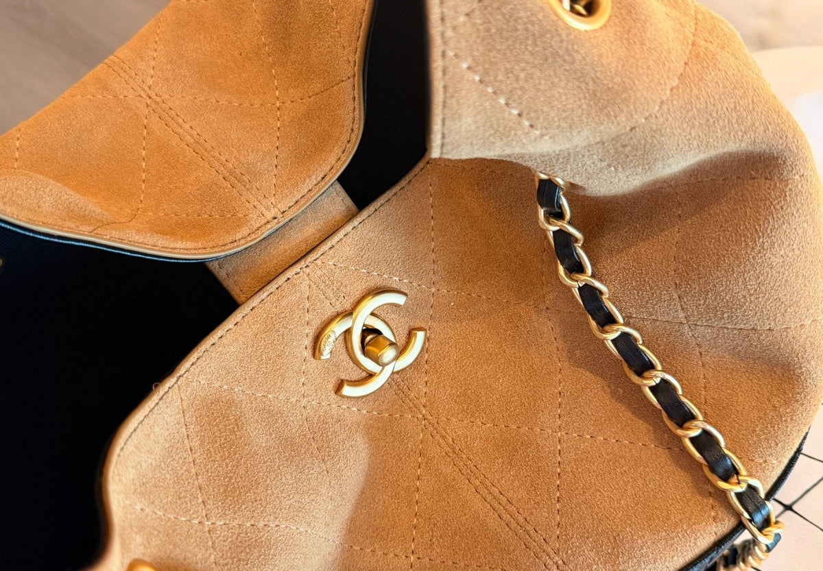 Chanel Two-Tone Chain Hobo Bag — detail