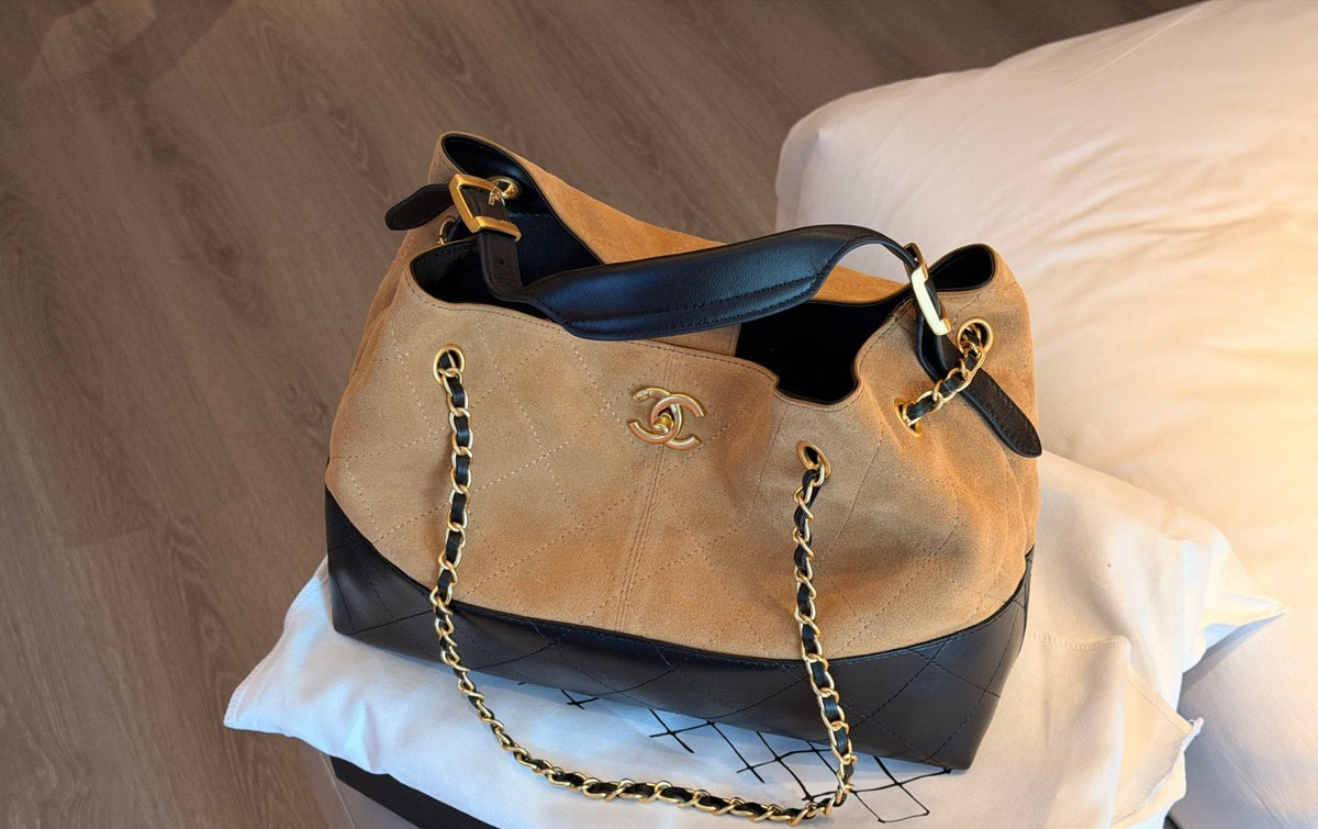 Chanel Two-Tone Chain Hobo Bag — detail