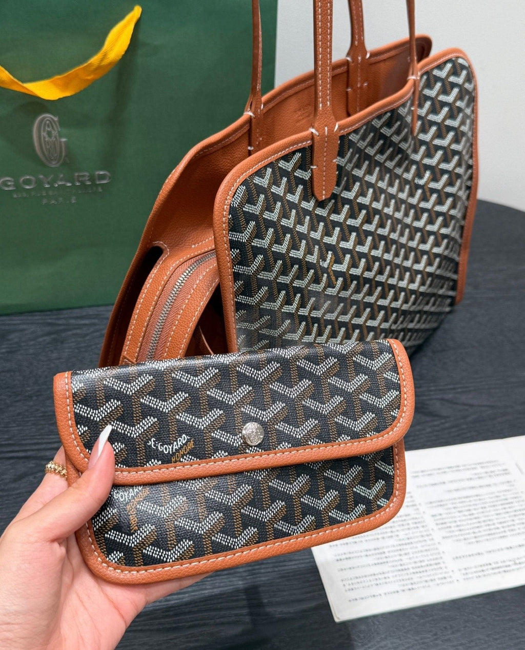 Goyard Hardy Patterned Tote Bag — detail