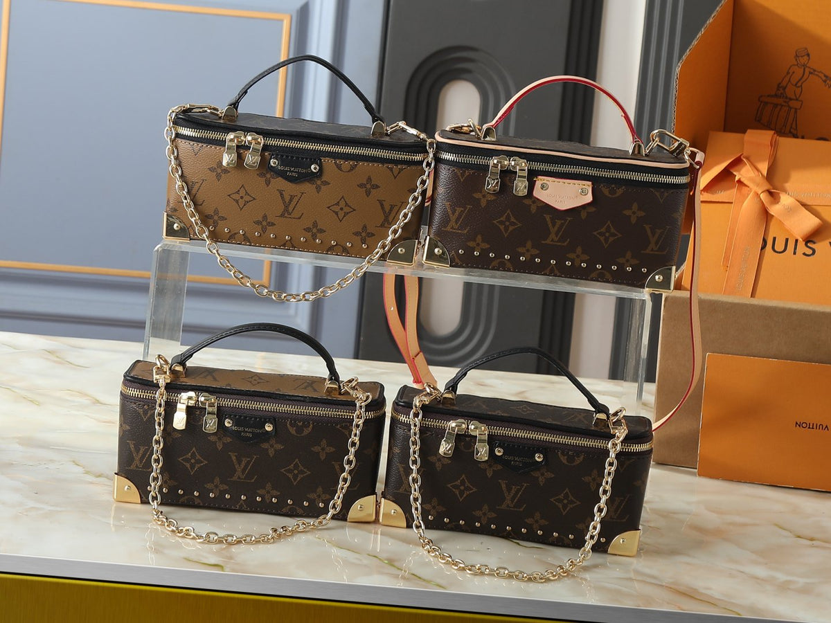 Louis Vuitton Vanity Pouch Monogram Trunk-Style Handbag — comparison