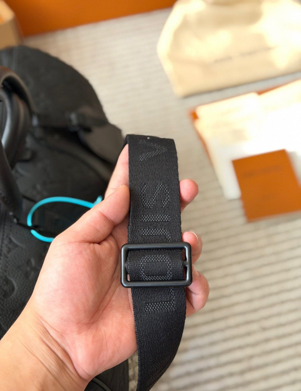 Louis Vuitton Keepall Monogram Barrel Duffel Bag — detail