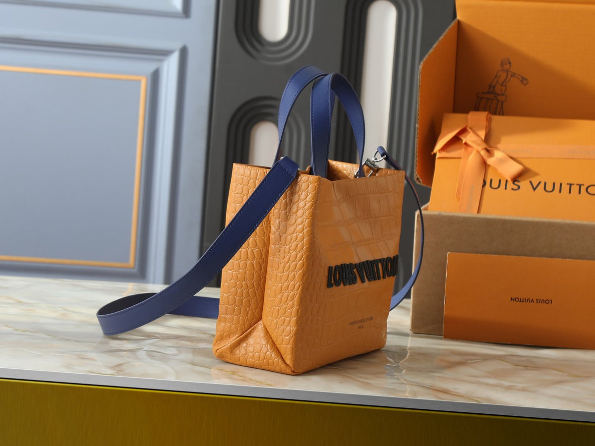 Louis Vuitton Shopper Tote with Shoulder Strap — side