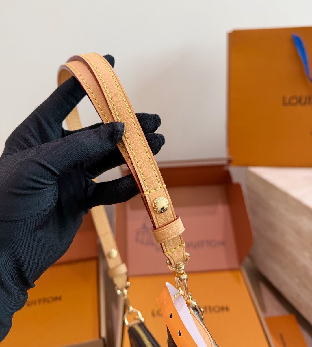 Louis Vuitton Monogram Crescent Shoulder Bag — detail