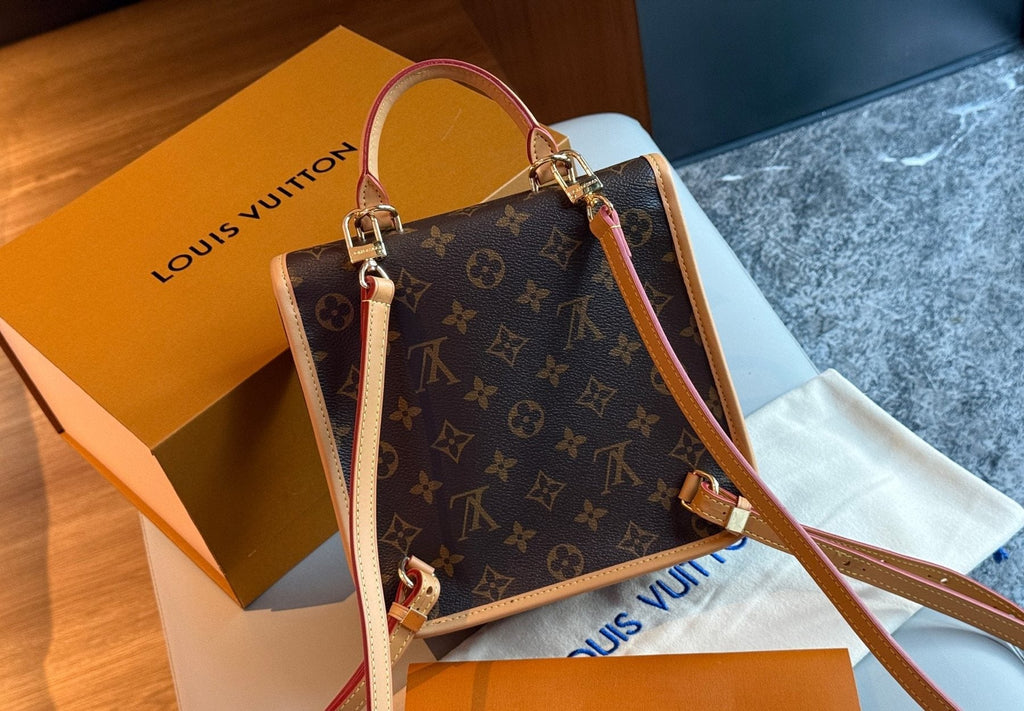 Louis Vuitton Monogram Curved-Flap Backpack — back