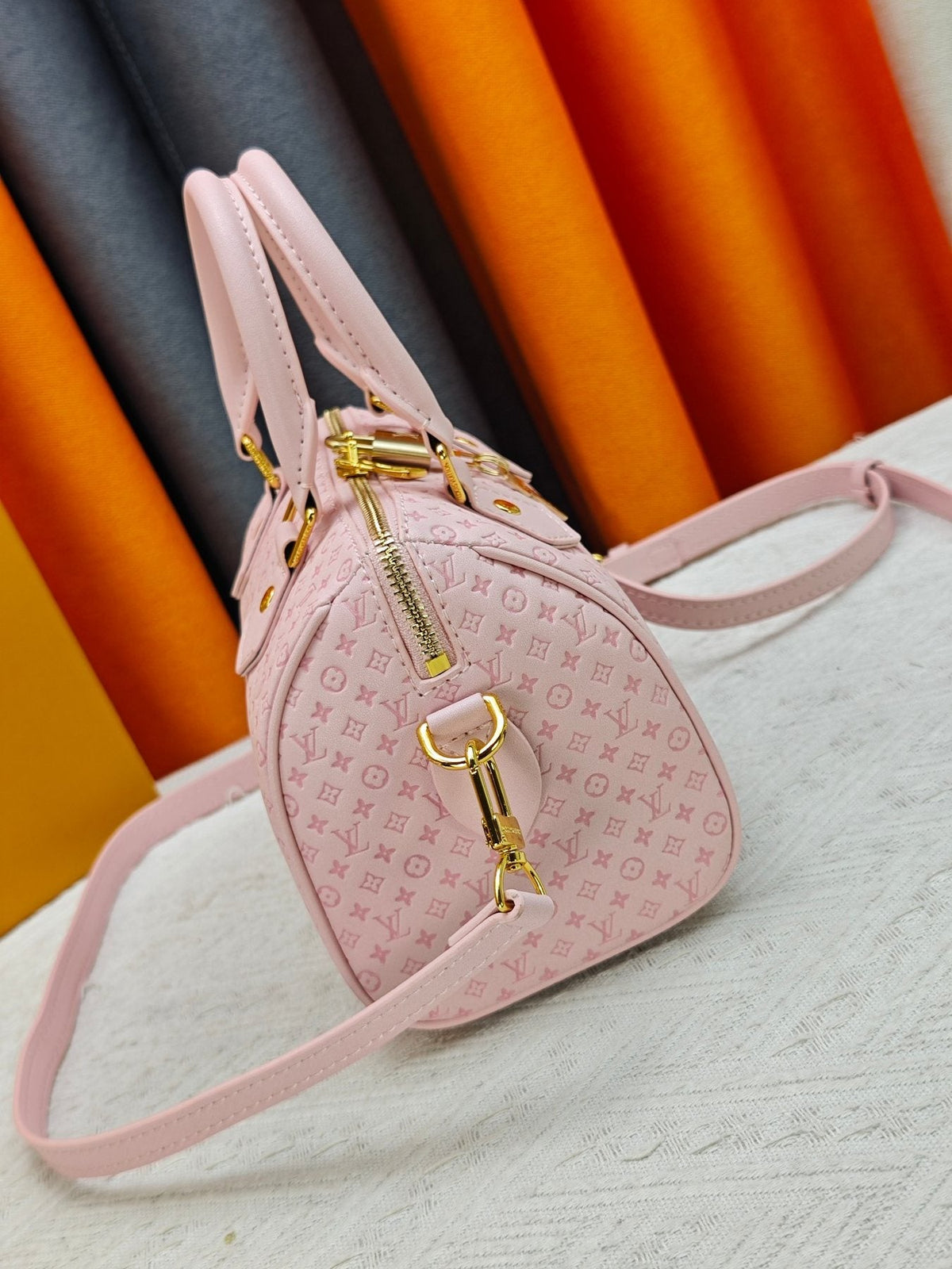 Louis Vuitton Speedy Bandoulière Embossed Monogram Satchel — side